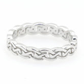 14K White Gold 4 mm Celtic Knot Band Ring Syzjewelry